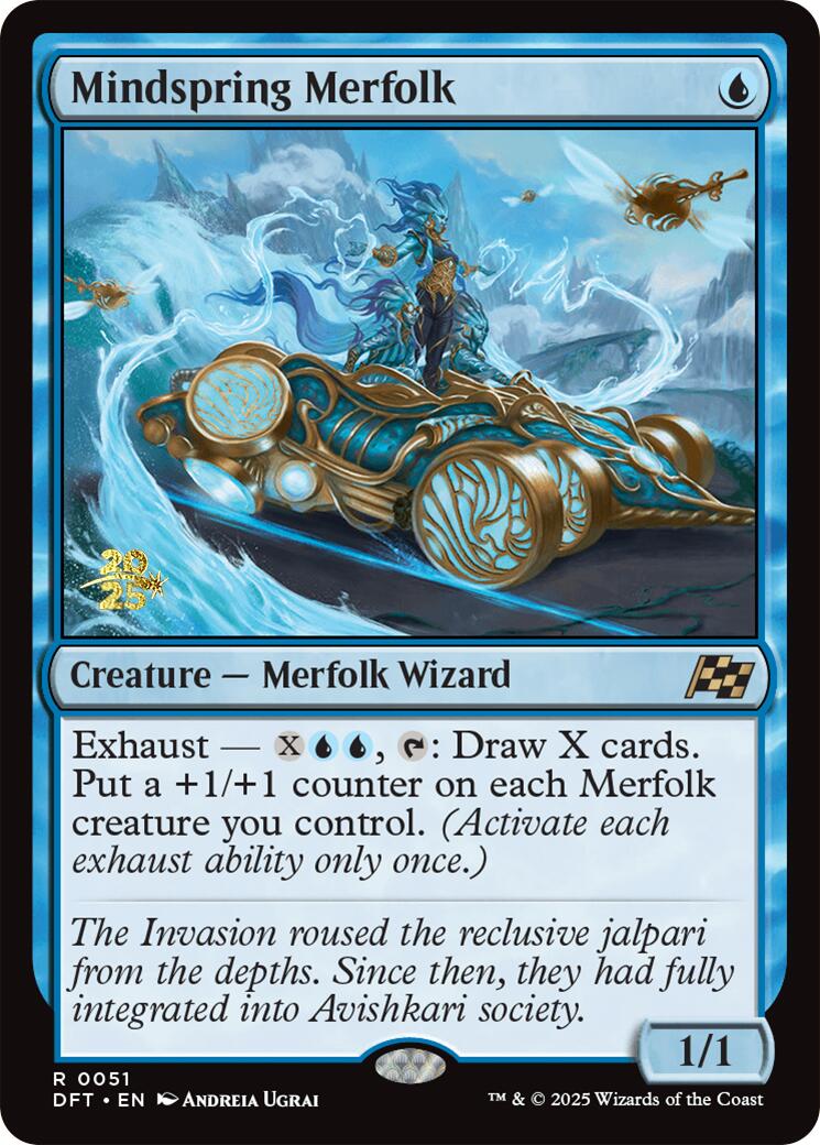 Mindspring Merfolk [Aetherdrift Prerelease Promos] | Gam3 Escape