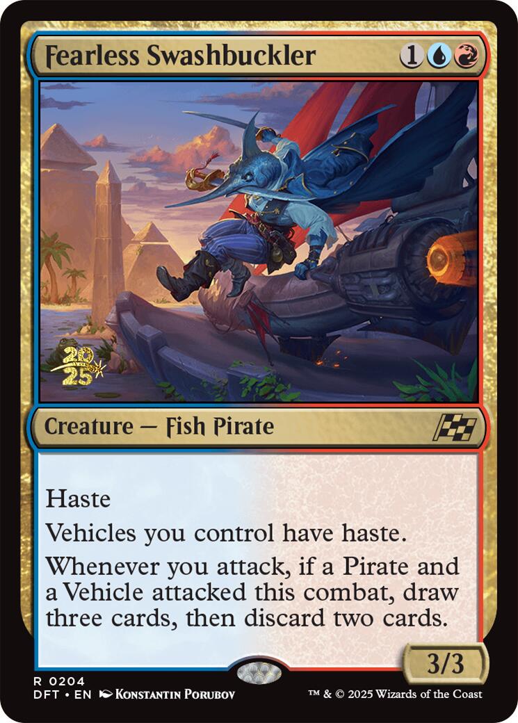 Fearless Swashbuckler [Aetherdrift Prerelease Promos] | Gam3 Escape