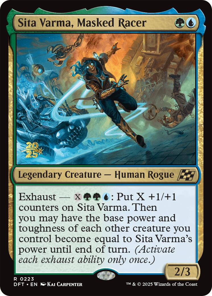 Sita Varma, Masked Racer [Aetherdrift Prerelease Promos] | Gam3 Escape