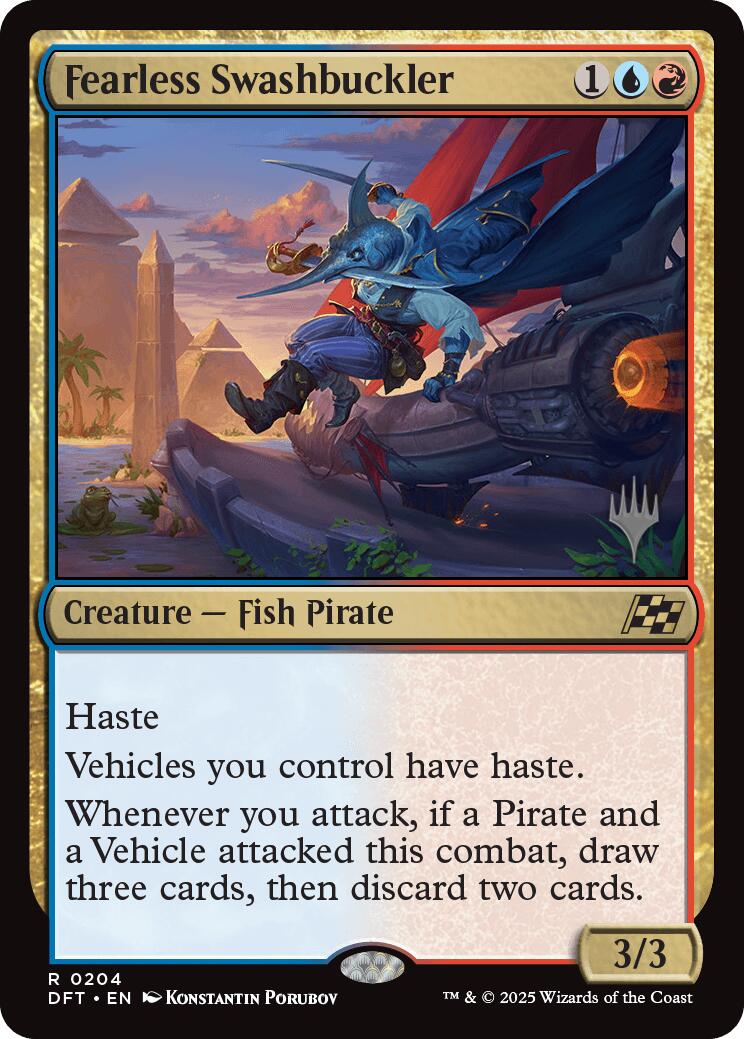 Fearless Swashbuckler [Aetherdrift Promos] | Gam3 Escape