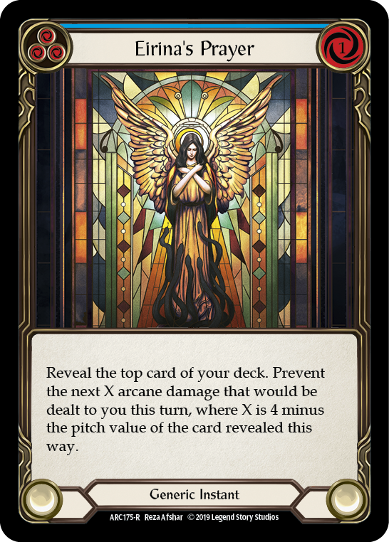 Eirina's Prayer (Blue) [ARC175-R] (Arcane Rising)  1st Edition Rainbow Foil | Gam3 Escape