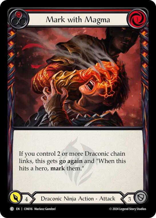 Mark with Magma (Red) [CIN016] (The Hunted Cindra Blitz Deck) | Gam3 Escape