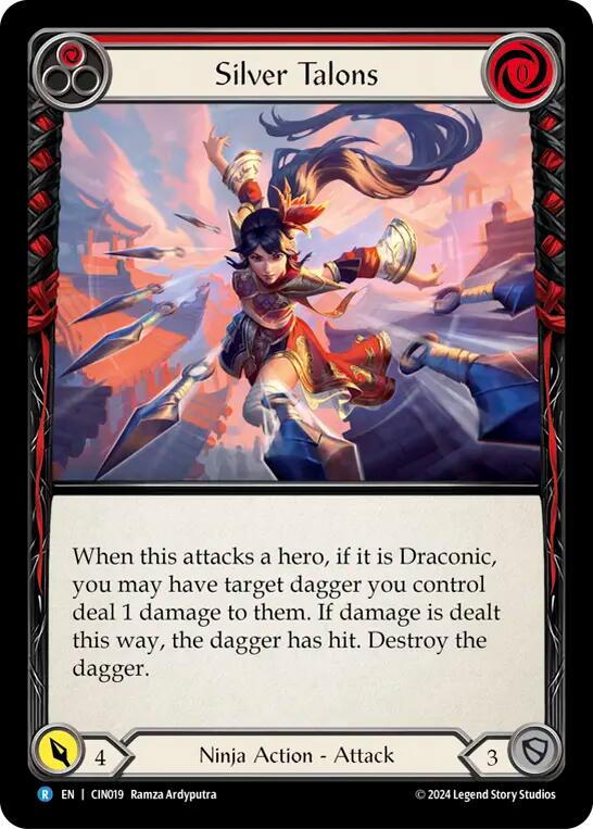 Silver Talons (Red) [CIN019] (The Hunted Cindra Blitz Deck) | Gam3 Escape