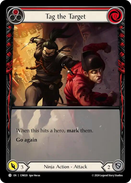 Tag the Target (Red) (Extended Art) [CIN020] (The Hunted Cindra Blitz Deck) | Gam3 Escape
