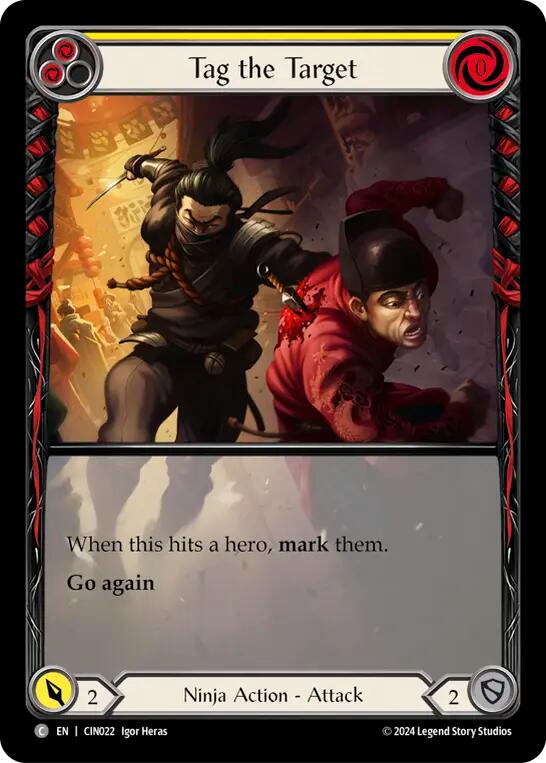 Tag the Target (Yellow) (Extended Art) [CIN022] (The Hunted Cindra Blitz Deck) | Gam3 Escape