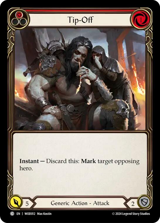 Tip-Off (Red) [WOD012] (The Hunted Arakni, Web of Deceit Blitz Deck) | Gam3 Escape