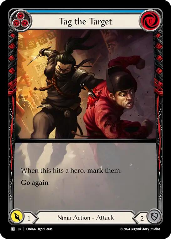 Tag the Target (Blue) (Extended Art) [CIN025] (The Hunted Cindra Blitz Deck) | Gam3 Escape