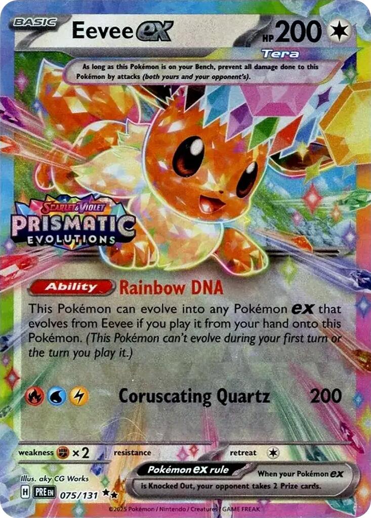 Eevee ex (075/131) (Prismatic Evolutions Stamp) [Scarlet & Violet: Prismatic Evolutions] | Gam3 Escape