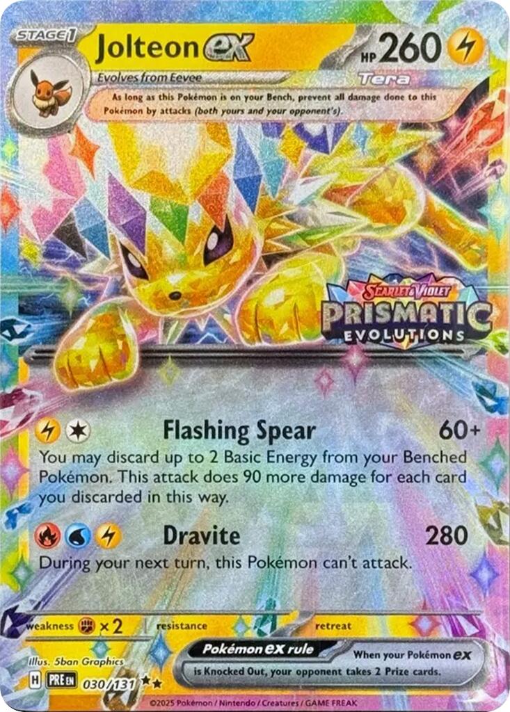 Jolteon ex (030/131) (Prismatic Evolutions Stamp) [Scarlet & Violet: Prismatic Evolutions] | Gam3 Escape