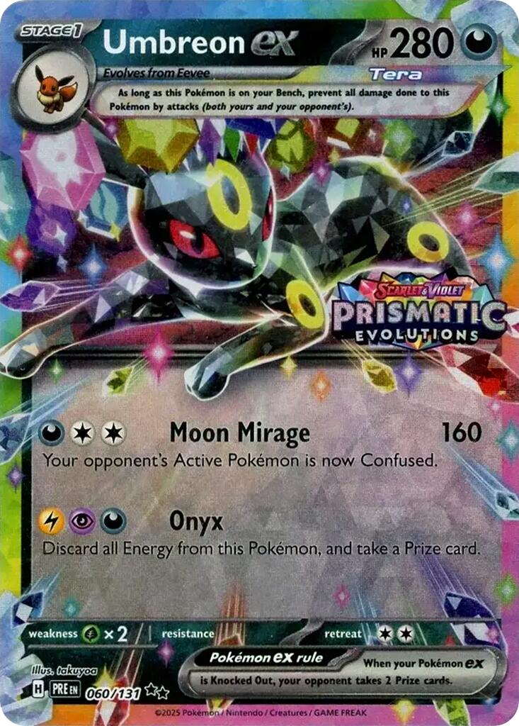 Umbreon ex (060/131) (Prismatic Evolutions Stamp) [Scarlet & Violet: Prismatic Evolutions] | Gam3 Escape