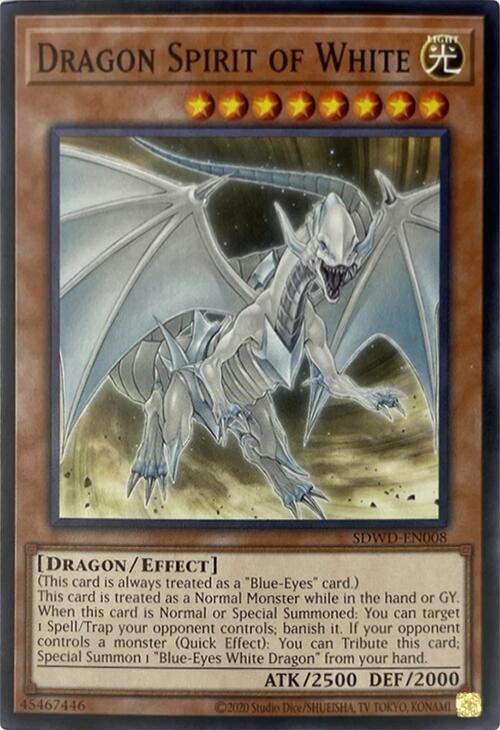 Dragon Spirit of White (Unlimited Misprint) [SDWD-EN008] Common | Gam3 Escape