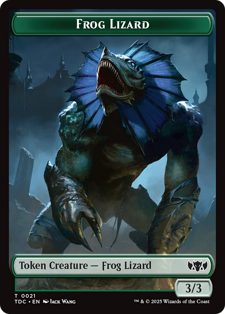 Frog Lizard // Dragon (0014) Double-Sided Token [Tarkir: Dragonstorm Commander Tokens] | Gam3 Escape