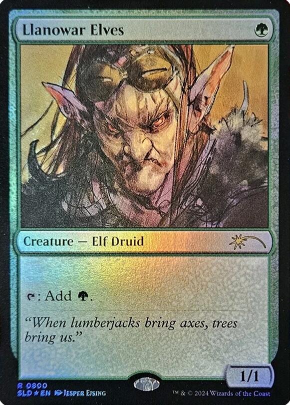 Llanowar Elves (0800) (Rainbow Foil) [Secret Lair Drop Series] | Gam3 Escape