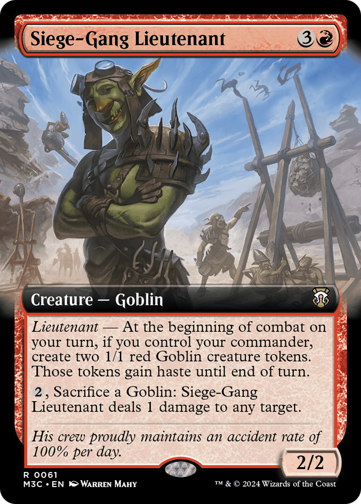 Siege-Gang Lieutenant (Extended Art) [Modern Horizons 3 Commander] | Gam3 Escape