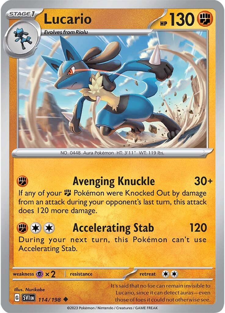 Lucario (114/198) [Scarlet & Violet: Base Set] | Gam3 Escape