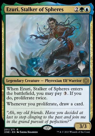 Ezuri, Stalker of Spheres (Promo Pack) [Phyrexia: All Will Be One Promos] | Gam3 Escape