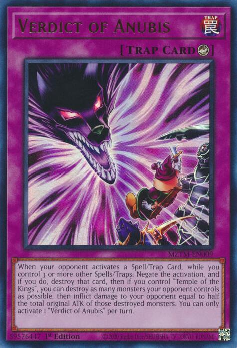 Verdict of Anubis [MZTM-EN009] Ultra Rare | Gam3 Escape