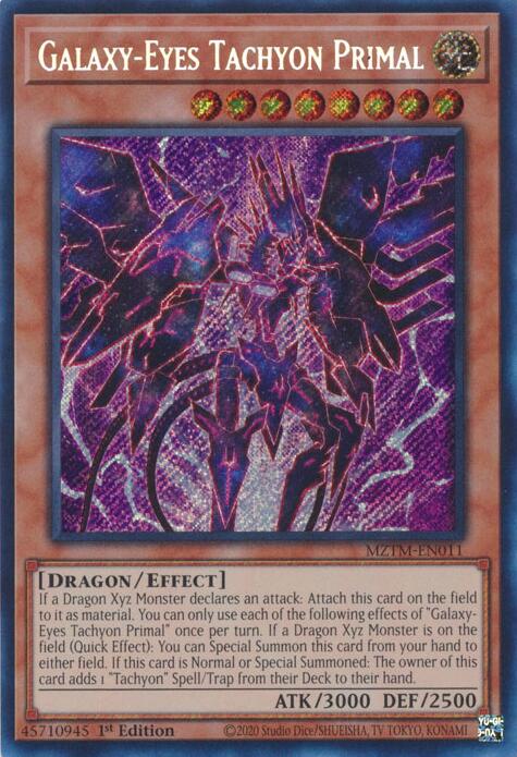 Galaxy-Eyes Tachyon Primal [MZTM-EN011] Secret Rare | Gam3 Escape