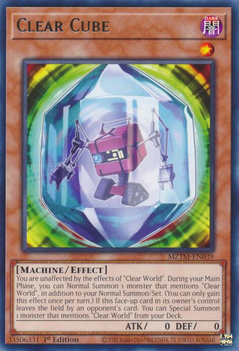 Clear Cube [MZTM-EN039] Rare | Gam3 Escape