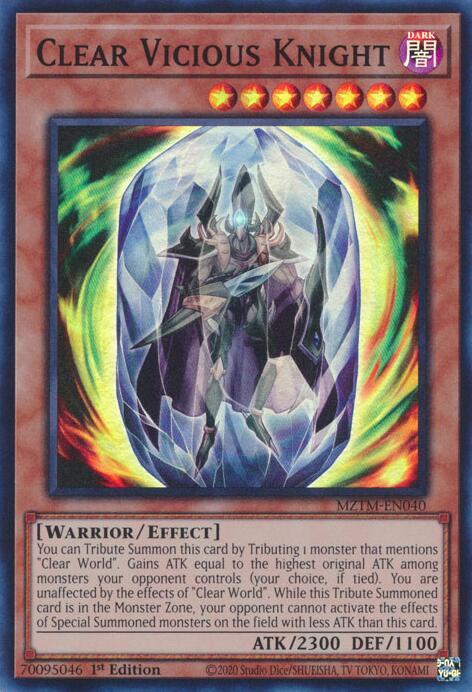 Clear Vicious Knight [MZTM-EN040] Super Rare | Gam3 Escape