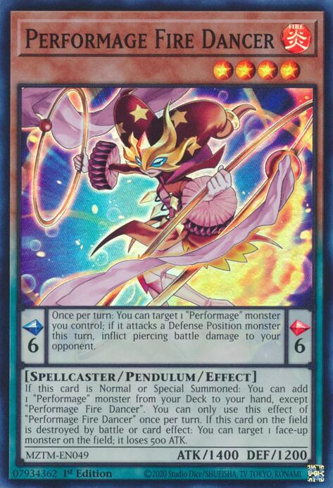 Performage Fire Dancer [MZTM-EN049] Super Rare | Gam3 Escape