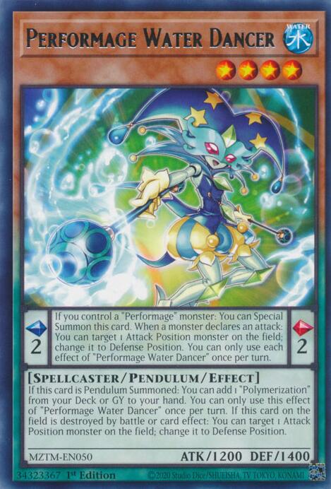 Performage Water Dancer [MZTM-EN050] Rare | Gam3 Escape