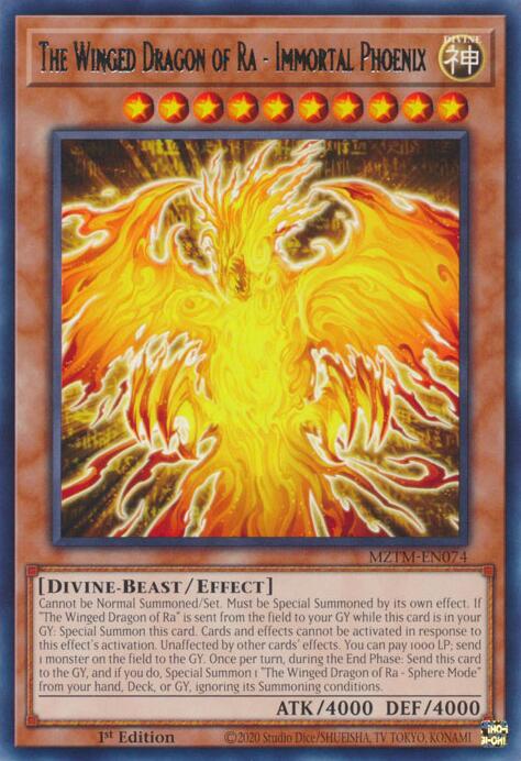 The Winged Dragon of Ra - Immortal Phoenix [MZTM-EN074] Rare | Gam3 Escape