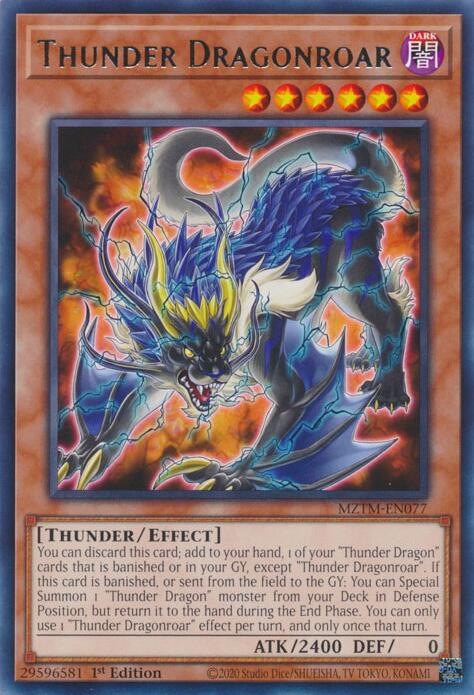 Thunder Dragonroar [MZTM-EN077] Rare | Gam3 Escape