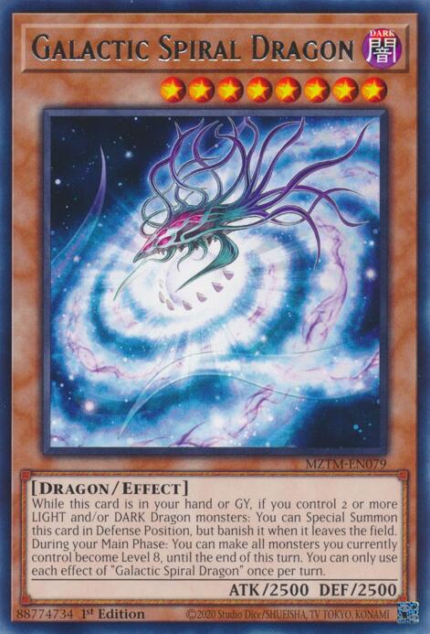Galactic Spiral Dragon [MZTM-EN079] Rare | Gam3 Escape