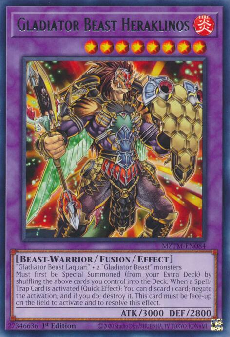 Gladiator Beast Heraklinos [MZTM-EN084] Rare | Gam3 Escape