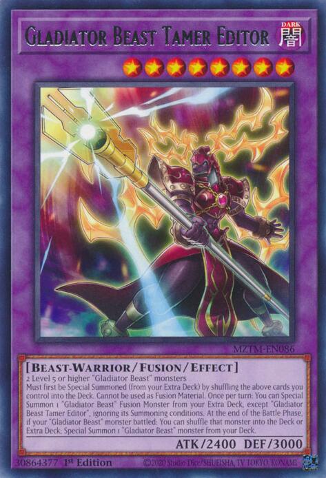 Gladiator Beast Tamer Editor [MZTM-EN086] Rare | Gam3 Escape