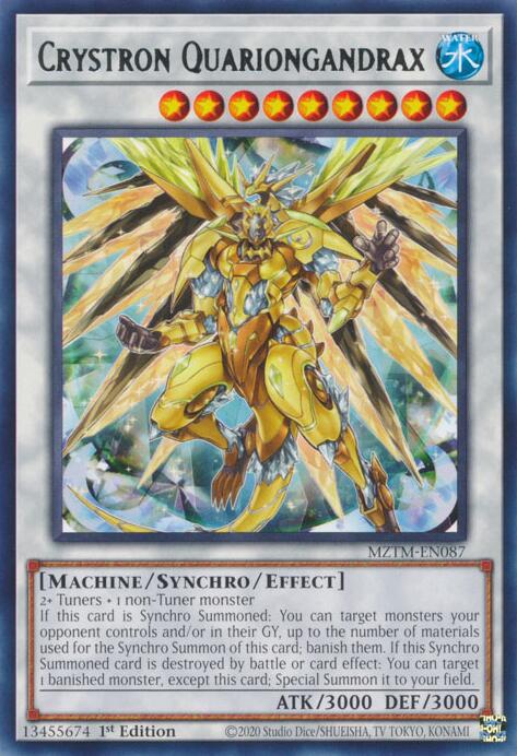 Crystron Quariongandrax [MZTM-EN087] Rare | Gam3 Escape