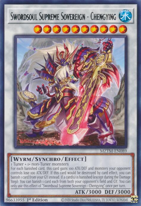 Swordsoul Supreme Sovereign - Chengying [MZTM-EN089] Rare | Gam3 Escape