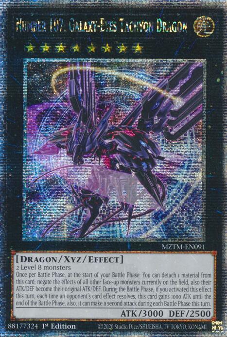 Number 107: Galaxy-Eyes Tachyon Dragon (Quarter Century Secret Rare) [MZTM-EN091] Quarter Century Secret Rare | Gam3 Escape