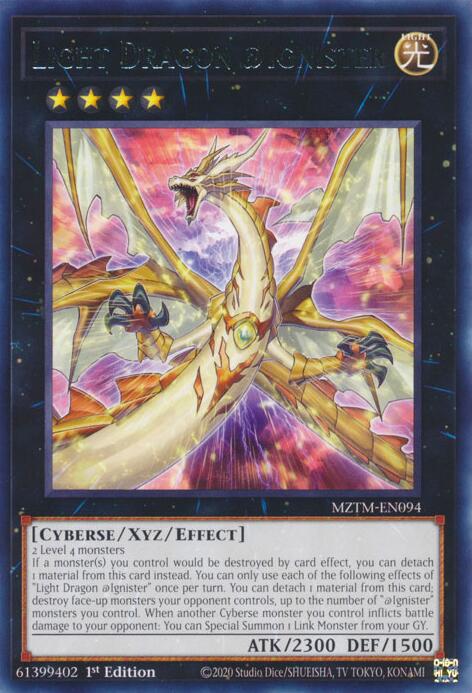 Light Dragon @Ignister [MZTM-EN094] Rare | Gam3 Escape