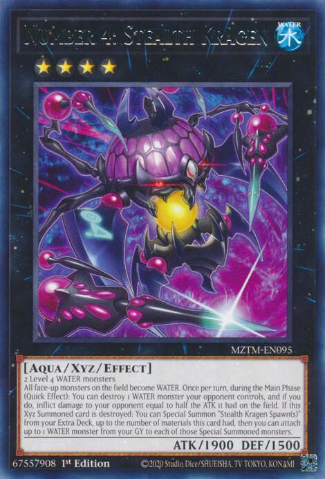 Number 4: Stealth Kragen [MZTM-EN095] Rare | Gam3 Escape
