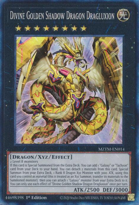 Divine Golden Shadow Dragon Dragluxion (Collector's Rare) [MZTM-EN014] Collector's Rare | Gam3 Escape