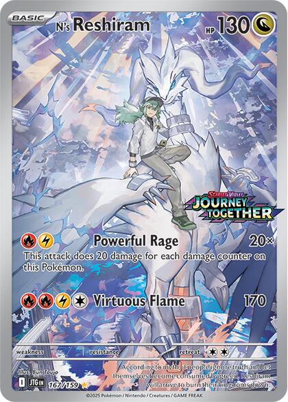 N's Reshiram (167/159) (Journey Together Stamp) [Scarlet & Violet: Journey Together] | Gam3 Escape