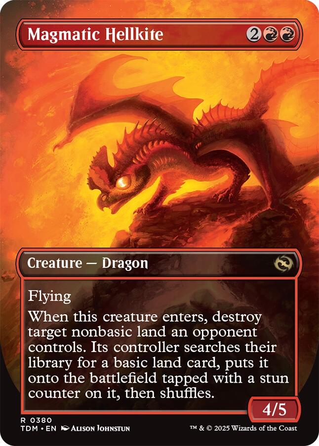 Magmatic Hellkite (Borderless) [Tarkir: Dragonstorm] | Gam3 Escape