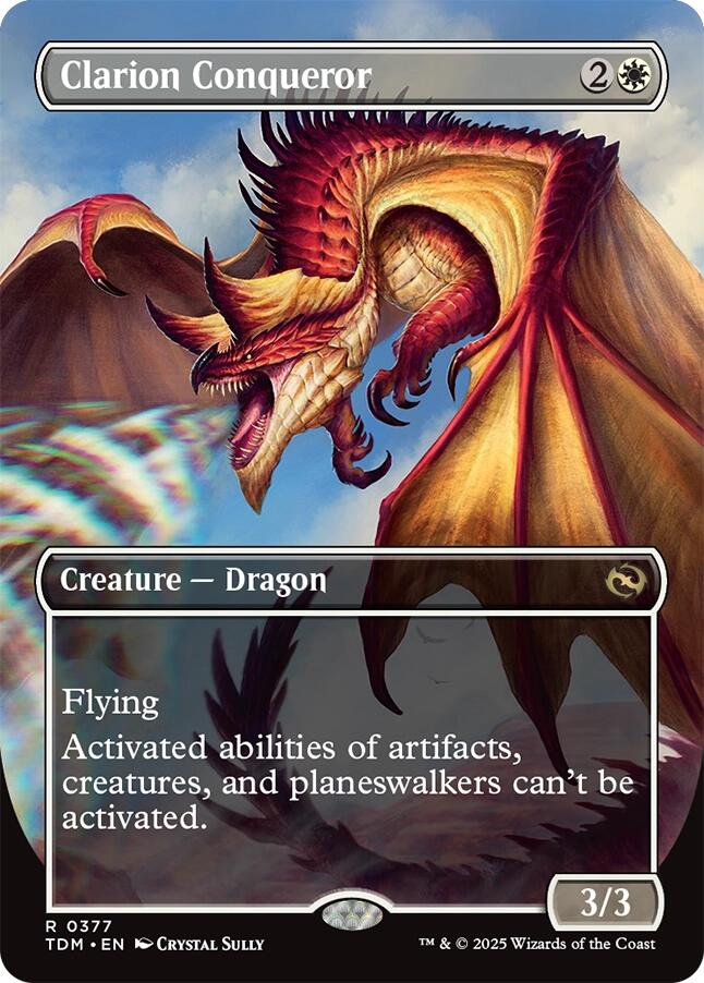 Clarion Conqueror (Borderless) [Tarkir: Dragonstorm] | Gam3 Escape