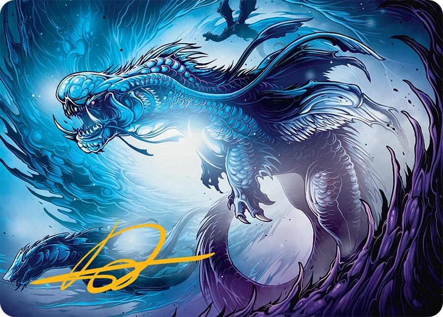 Roiling Dragonstorm Art Card (33/54) (Gold-Stamped Signature) [Tarkir: Dragonstorm Art Series] | Gam3 Escape