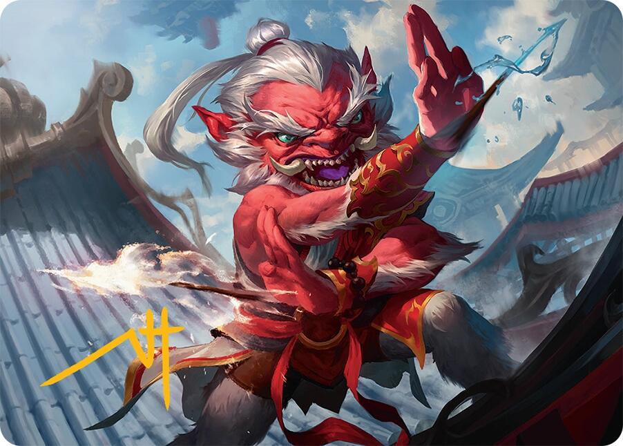 Devoted Duelist Art Card (15/54) (Gold-Stamped Signature) [Tarkir: Dragonstorm Art Series] | Gam3 Escape