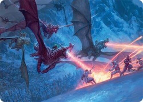 Dragonback Assault Art Card (22/54) [Tarkir: Dragonstorm Art Series] | Gam3 Escape
