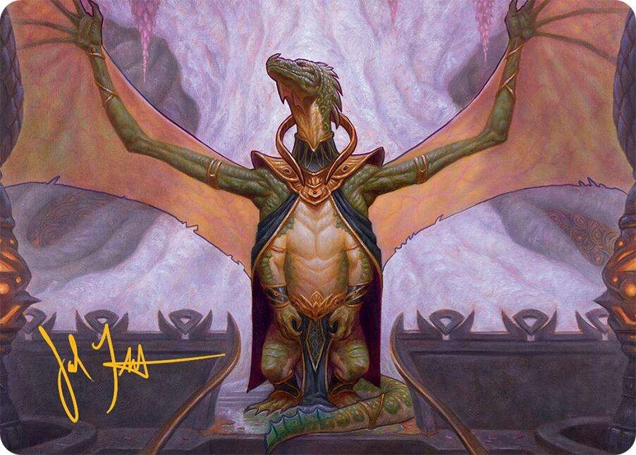 Kheru Goldkeeper Art Card (36/54) (Gold-Stamped Signature) [Tarkir: Dragonstorm Art Series] | Gam3 Escape