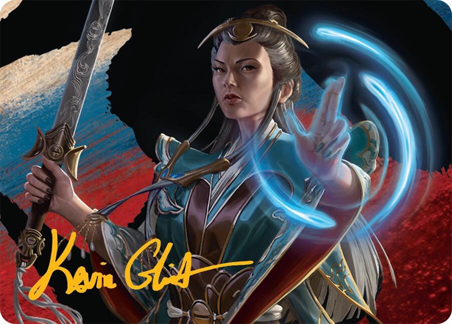 Narset, Jeskai Waymaster Art Card (44/54) (Gold-Stamped Signature) [Tarkir: Dragonstorm Art Series] | Gam3 Escape
