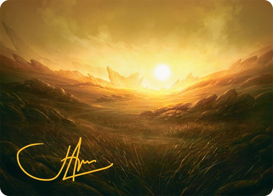 Plains Art Card (31/54) (Gold-Stamped Signature) [Tarkir: Dragonstorm Art Series] | Gam3 Escape