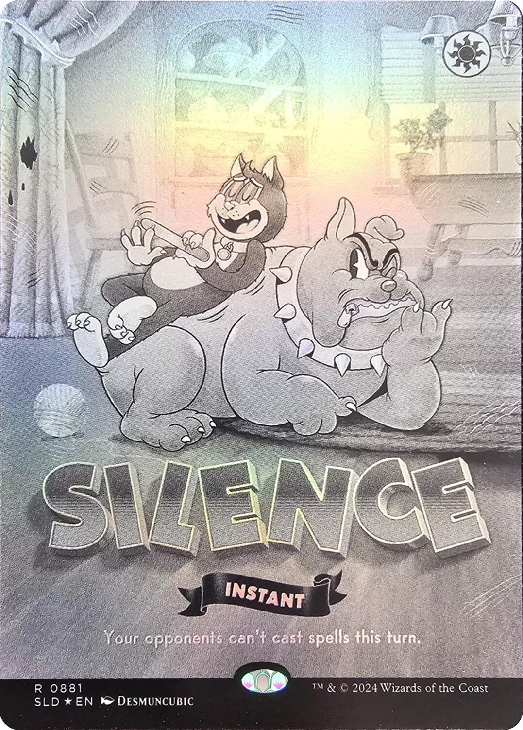 Silence (0881) (Black & White Foil) [Secret Lair Drop Series] | Gam3 Escape