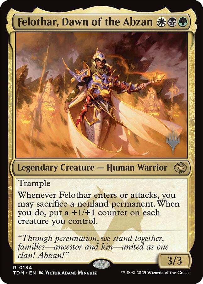 Felothar, Dawn of the Abzan [Tarkir: Dragonstorm Promos] | Gam3 Escape