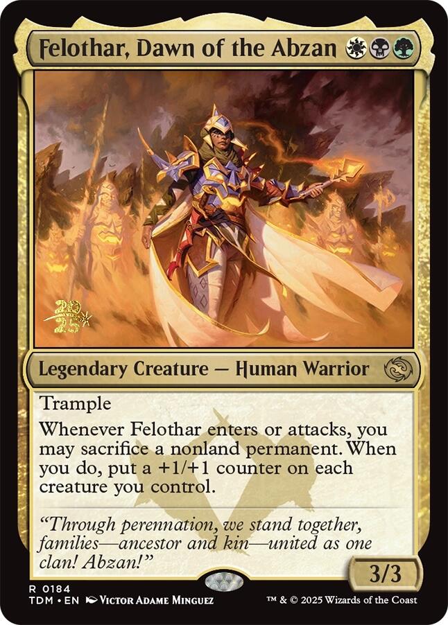 Felothar, Dawn of the Abzan [Tarkir: Dragonstorm Prerelease Promos] | Gam3 Escape