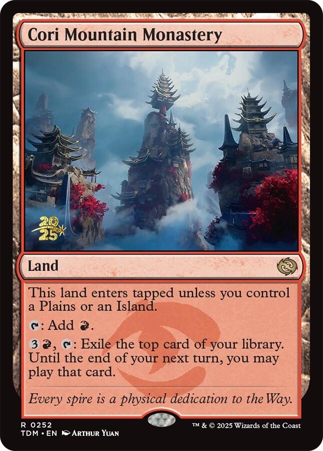 Cori Mountain Monastery [Tarkir: Dragonstorm Prerelease Promos] | Gam3 Escape